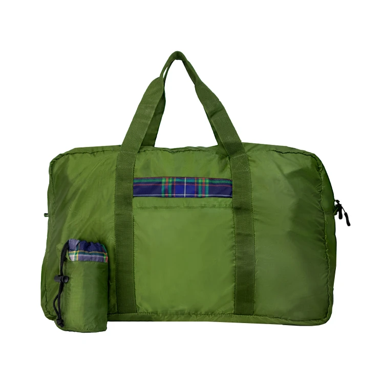 foldable travel bag GREEN FRONT foldable travel bag GREEN FRONT